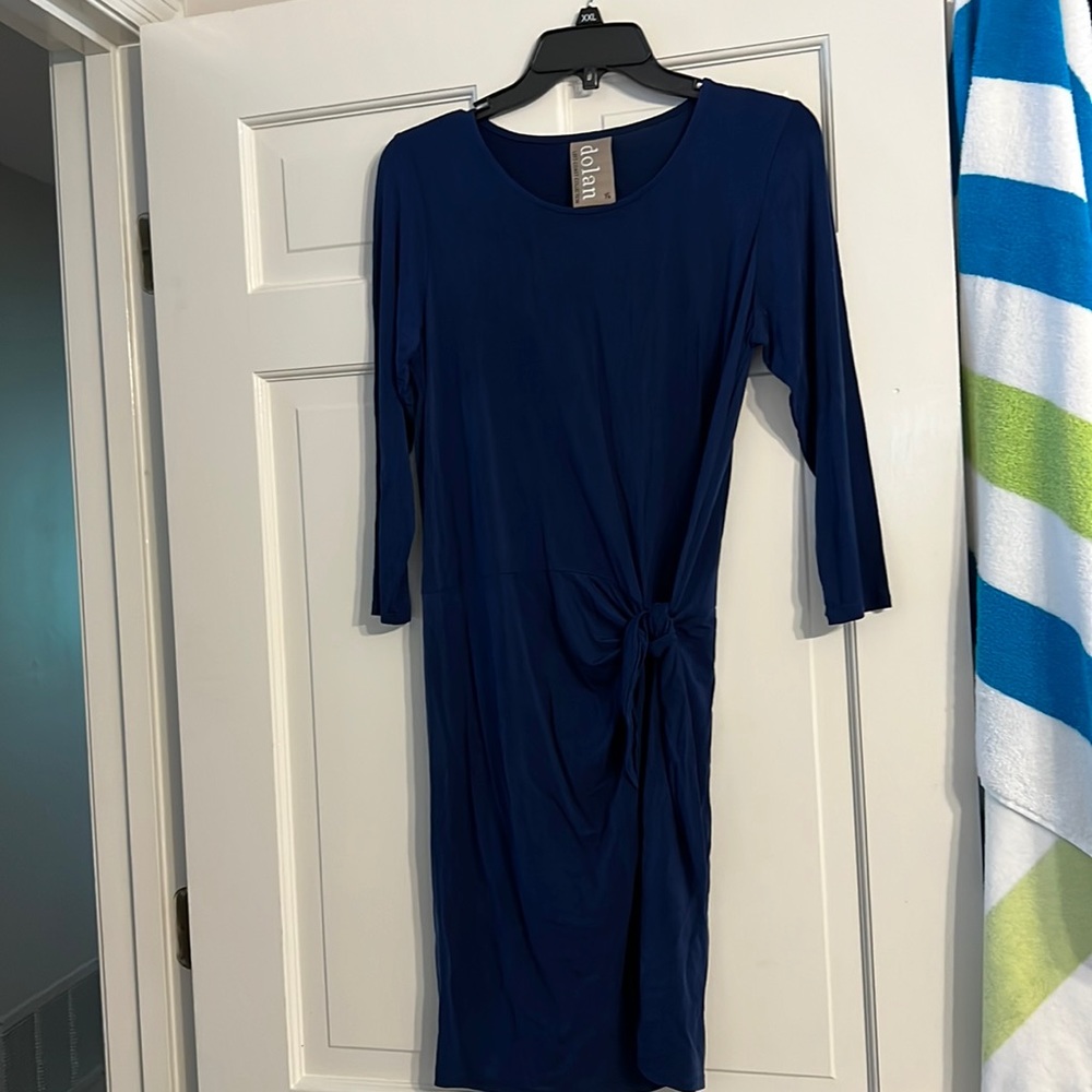 anthropologie navy blue dress Anthropologie Navy Blue & Purple 